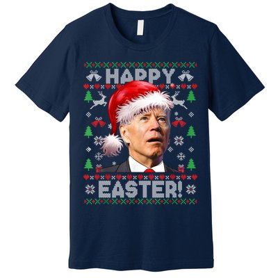 Santa Joe Biden Happy Easter Ugly Christmas Sweater Premium T-Shirt