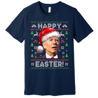 Santa Joe Biden Happy Easter Ugly Christmas Sweater Premium T-Shirt