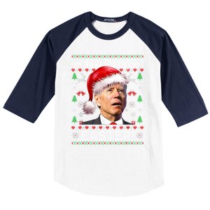 Santa Joe Biden Happy Easter Ugly Christmas Sweater Baseball Sleeve Shirt