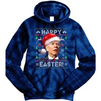 Santa Joe Biden Happy Easter Ugly Christmas Sweater Tie Dye Hoodie