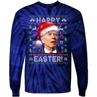 Santa Joe Biden Happy Easter Ugly Christmas Sweater Tie-Dye Long Sleeve Shirt