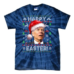 Santa Joe Biden Happy Easter Ugly Christmas Sweater Tie-Dye T-Shirt