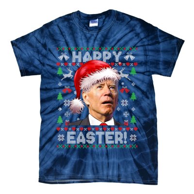 Santa Joe Biden Happy Easter Ugly Christmas Sweater Tie-Dye T-Shirt