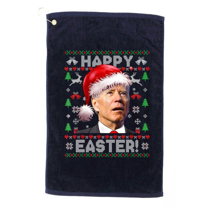 Santa Joe Biden Happy Easter Ugly Christmas Sweater Platinum Collection Golf Towel