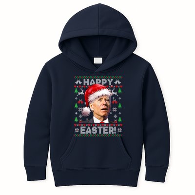 Santa Joe Biden Happy Easter Ugly Christmas Sweater Kids Hoodie