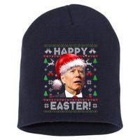 Santa Joe Biden Happy Easter Ugly Christmas Sweater Short Acrylic Beanie