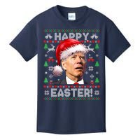 Santa Joe Biden Happy Easter Ugly Christmas Sweater Kids T-Shirt