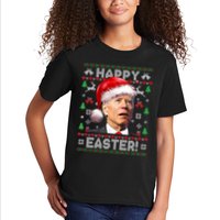 Santa Joe Biden Happy Easter Ugly Christmas Sweater Kids T-Shirt