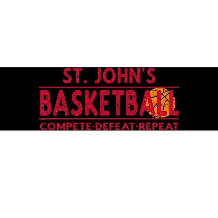 St. Johns Basketball Compete Defeat Repeat Bumper Sticker