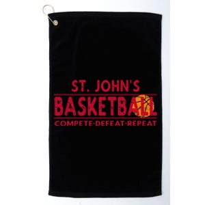 St. Johns Basketball Compete Defeat Repeat Platinum Collection Golf Towel