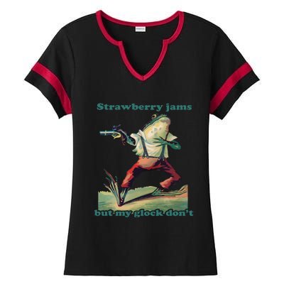 Strawberry Jams But My Glo.Ck Dont Ladies Halftime Notch Neck Tee