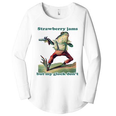 Strawberry Jams But My Glo.Ck Dont Women's Perfect Tri Tunic Long Sleeve Shirt