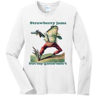 Strawberry Jams But My Glo.Ck Dont Ladies Long Sleeve Shirt