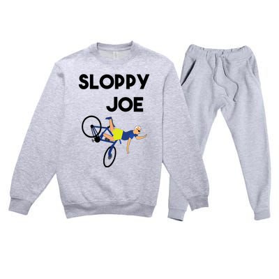 Sloppy Joe Bicycle Funny Sarcastic Premium Crewneck Sweatsuit Set