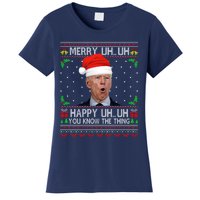 Santa Joe Biden Merry Uh Uh Christmas Ugly Sweater Women's T-Shirt