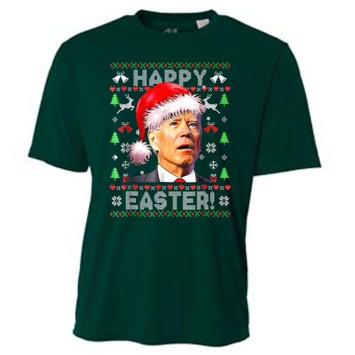 Santa Joe Biden Happy Easter Ugly Christmas  Cooling Performance Crew T-Shirt