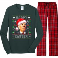 Santa Joe Biden Happy Easter Ugly Christmas  Long Sleeve Pajama Set