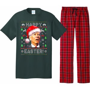 Santa Joe Biden Happy Easter Ugly Christmas  Pajama Set