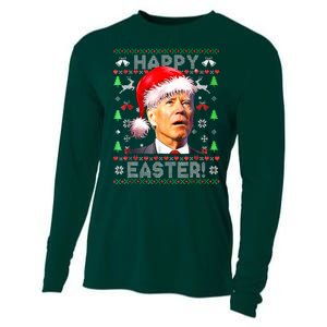 Santa Joe Biden Happy Easter Ugly Christmas  Cooling Performance Long Sleeve Crew