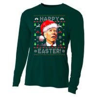 Santa Joe Biden Happy Easter Ugly Christmas  Cooling Performance Long Sleeve Crew