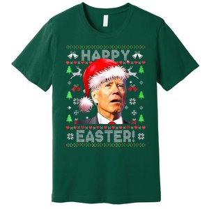 Santa Joe Biden Happy Easter Ugly Christmas  Premium T-Shirt