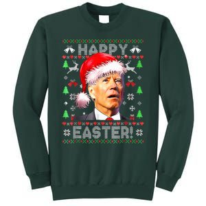 Santa Joe Biden Happy Easter Ugly Christmas  Tall Sweatshirt