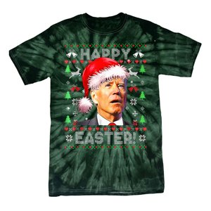 Santa Joe Biden Happy Easter Ugly Christmas  Tie-Dye T-Shirt