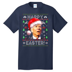 Santa Joe Biden Happy Easter Ugly Christmas  Tall T-Shirt