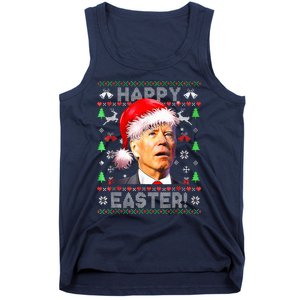 Santa Joe Biden Happy Easter Ugly Christmas  Tank Top