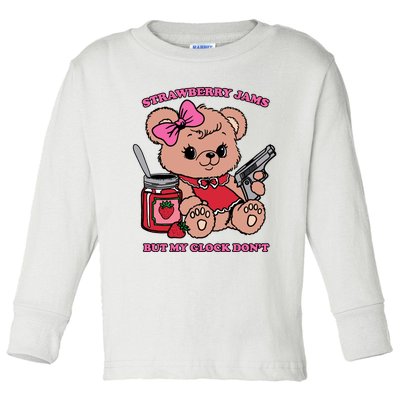 Strawberry Jams But My Guns Don’T. Toddler Long Sleeve Shirt