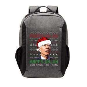 Santa Joe Biden Merry Uh Uh Christmas Ugly Sweater  Vector Backpack