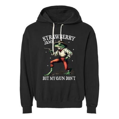 Strawberry Jams But My Gun DonT Garment-Dyed Fleece Hoodie