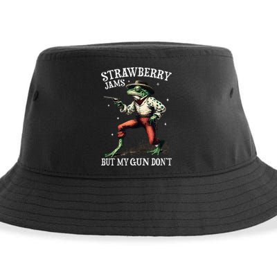 Strawberry Jams But My Gun DonT Sustainable Bucket Hat