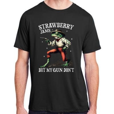 Strawberry Jams But My Gun DonT Adult ChromaSoft Performance T-Shirt