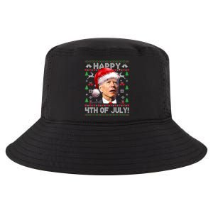 Santa Joe Biden Happy 4th Of July Ugly Christmas Sweater Cool Comfort Performance Bucket Hat