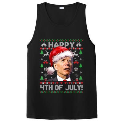 Santa Joe Biden Happy 4th Of July Ugly Christmas Sweater PosiCharge Competitor Tank