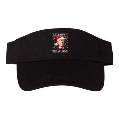 Santa Joe Biden Happy 4th Of July Ugly Christmas Sweater Visor