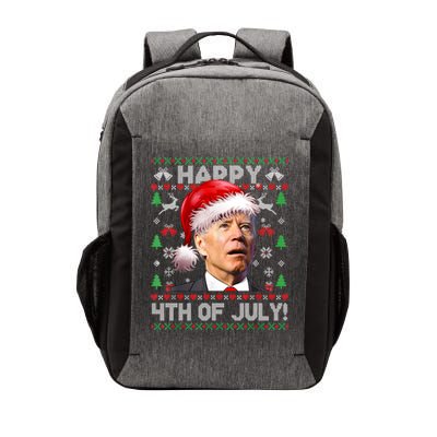 Santa Joe Biden Happy 4th Of July Ugly Christmas Sweater Vector Backpack
