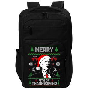 Santa Joe Biden Merry Thanksgiving Ugly Christmas Gift Impact Tech Backpack