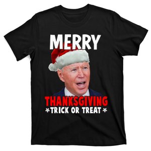 Santa Joe Biden Merry Thanksgiving Christmas Ugly Sweater T-Shirt