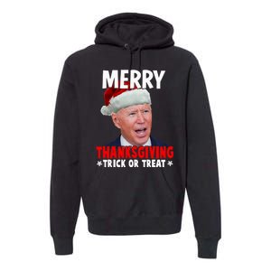 Santa Joe Biden Merry Thanksgiving Christmas Ugly Sweater Premium Hoodie