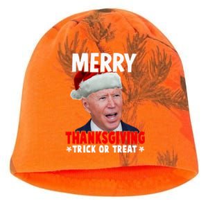 Santa Joe Biden Merry Thanksgiving Christmas Ugly Sweater Kati - Camo Knit Beanie