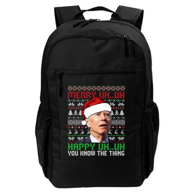 Santa Joe Biden Merry Uh Uh Christmas Ugly Cool Gift Backpack