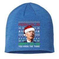 Santa Joe Biden Merry Uh Uh Christmas Ugly Cool Gift Sustainable Beanie