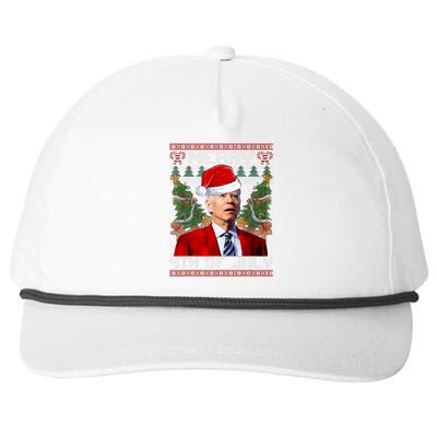 Santa Joe Biden Merry 4th Of July Ugly Christmas Sweaters Snapback Five-Panel Rope Hat