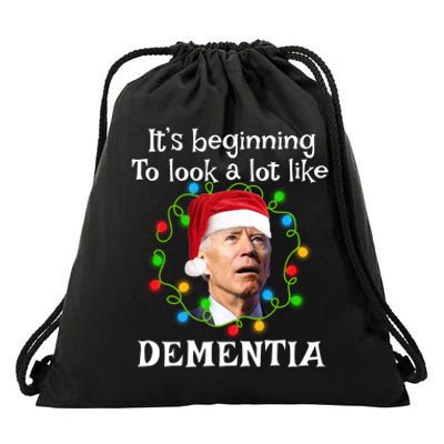 Santa Joe Biden It’s Beginning To Look A Lot Like Dementia Drawstring Bag