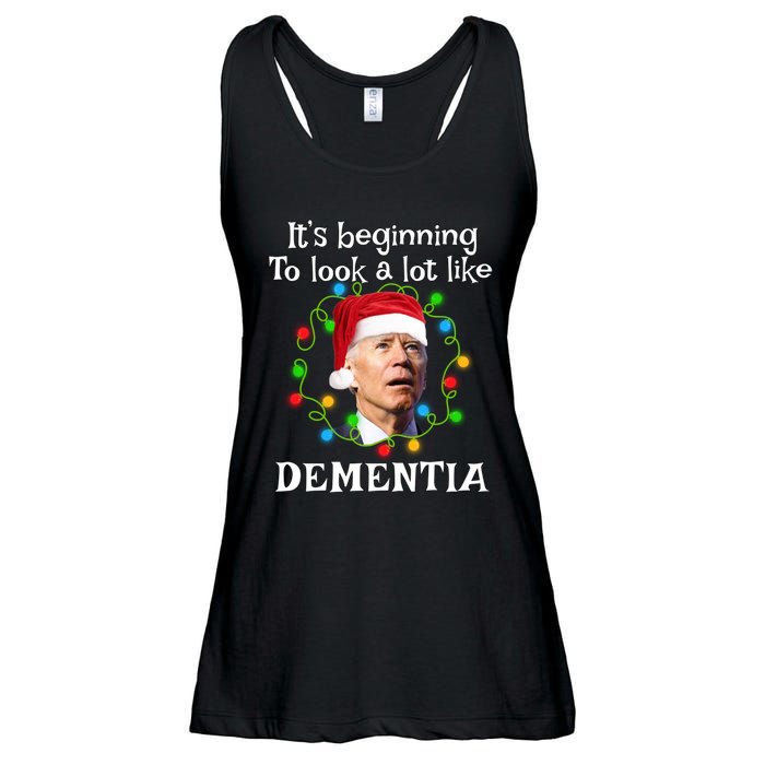 Santa Joe Biden It’s Beginning To Look A Lot Like Dementia Ladies Essential Flowy Tank