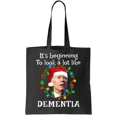 Santa Joe Biden It’s Beginning To Look A Lot Like Dementia Tote Bag