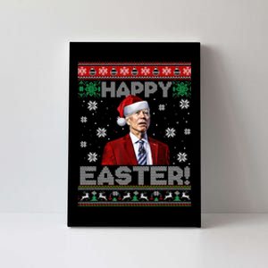 Santa Joe Biden Happy Easter Ugly Sweater Funny Christmas Sweatshirt Canvas