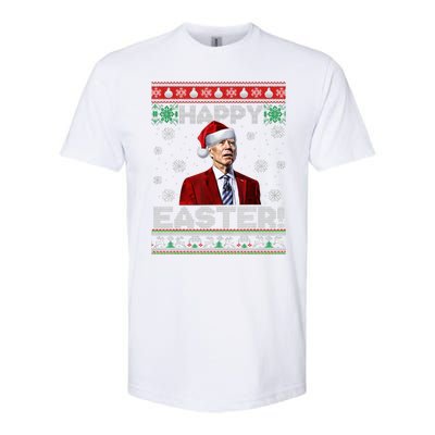 Santa Joe Biden Happy Easter Ugly Sweater Funny Christmas Sweatshirt Softstyle® CVC T-Shirt